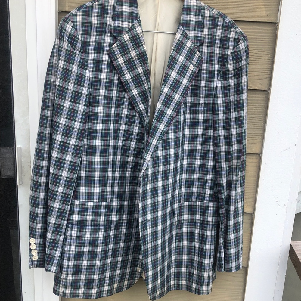 Summer plaid blazer fully lines